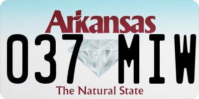 AR license plate 037MIW