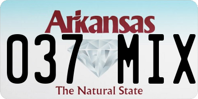 AR license plate 037MIX
