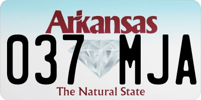 AR license plate 037MJA