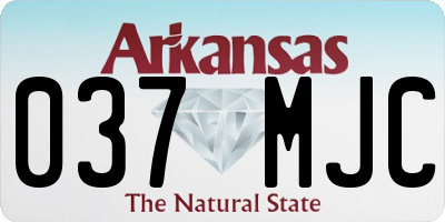 AR license plate 037MJC