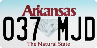 AR license plate 037MJD