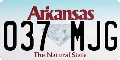 AR license plate 037MJG