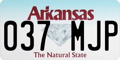 AR license plate 037MJP