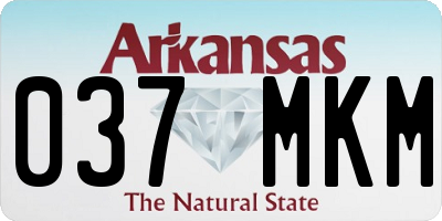 AR license plate 037MKM