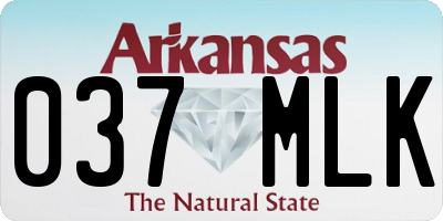 AR license plate 037MLK