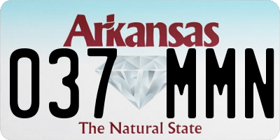 AR license plate 037MMN