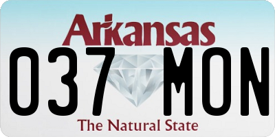 AR license plate 037MON