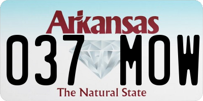 AR license plate 037MOW