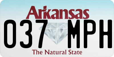 AR license plate 037MPH