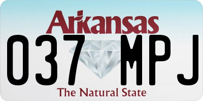 AR license plate 037MPJ