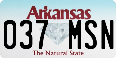 AR license plate 037MSN