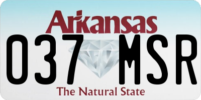 AR license plate 037MSR
