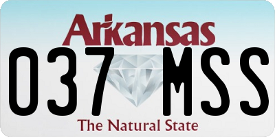AR license plate 037MSS