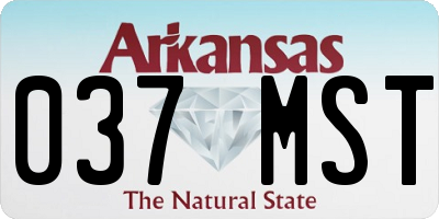 AR license plate 037MST