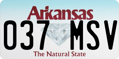 AR license plate 037MSV