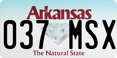 AR license plate 037MSX