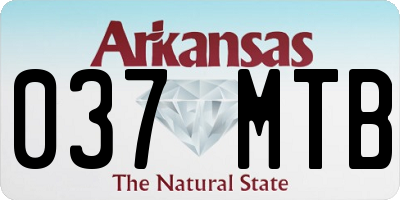 AR license plate 037MTB
