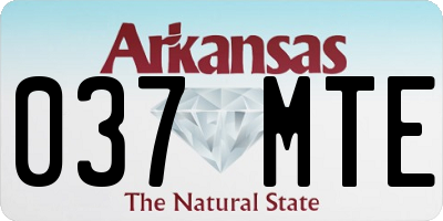 AR license plate 037MTE