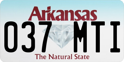 AR license plate 037MTI