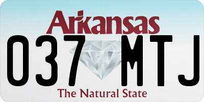 AR license plate 037MTJ