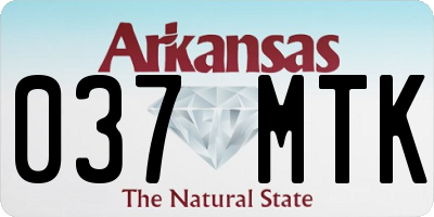 AR license plate 037MTK