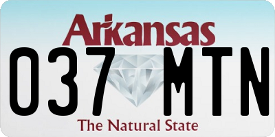 AR license plate 037MTN
