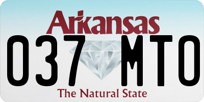 AR license plate 037MTO