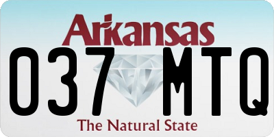 AR license plate 037MTQ