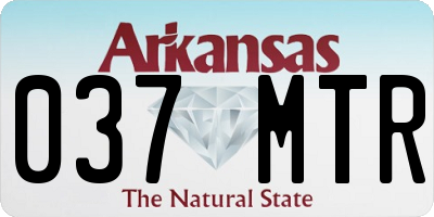 AR license plate 037MTR