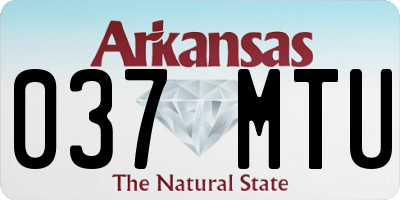AR license plate 037MTU