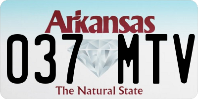 AR license plate 037MTV