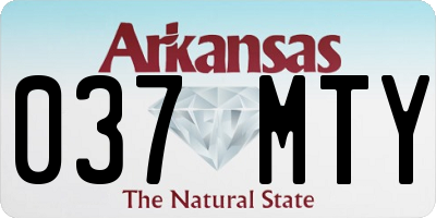 AR license plate 037MTY