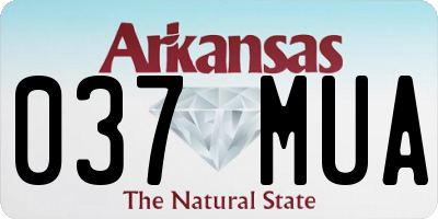 AR license plate 037MUA