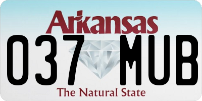 AR license plate 037MUB