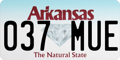 AR license plate 037MUE
