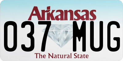 AR license plate 037MUG