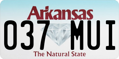 AR license plate 037MUI