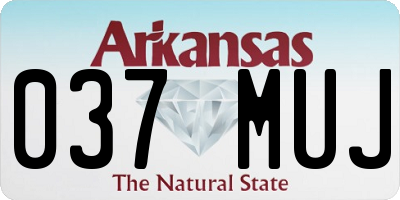 AR license plate 037MUJ