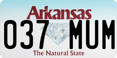 AR license plate 037MUM