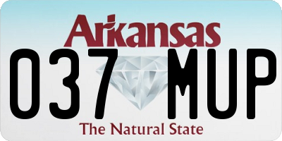 AR license plate 037MUP