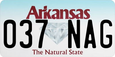 AR license plate 037NAG