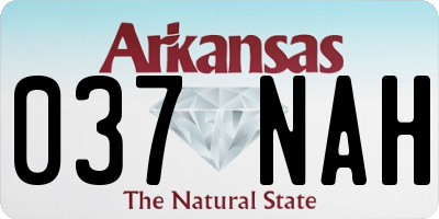 AR license plate 037NAH