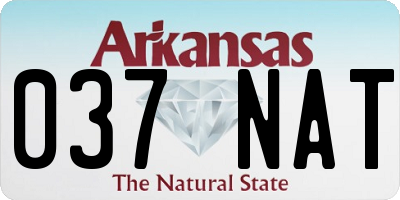 AR license plate 037NAT