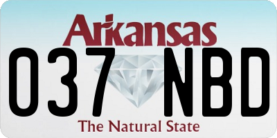 AR license plate 037NBD