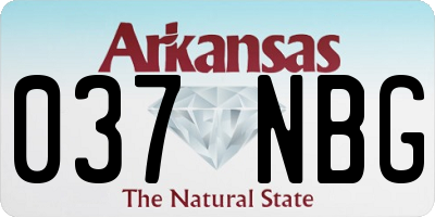AR license plate 037NBG