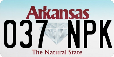 AR license plate 037NPK
