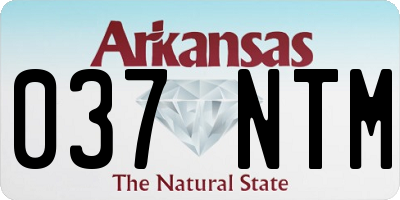 AR license plate 037NTM