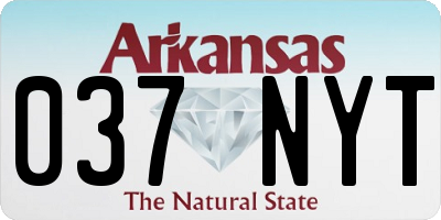 AR license plate 037NYT