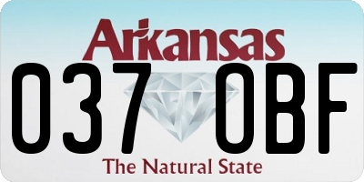 AR license plate 037OBF