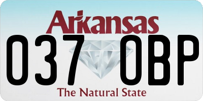 AR license plate 037OBP